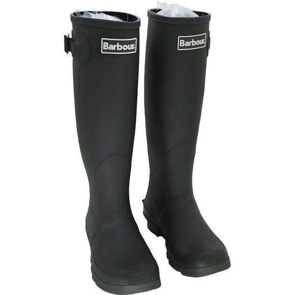 Barbour Bede Wellington Rain Boots Olive Green Women's US 6M - Picture 1 of 6